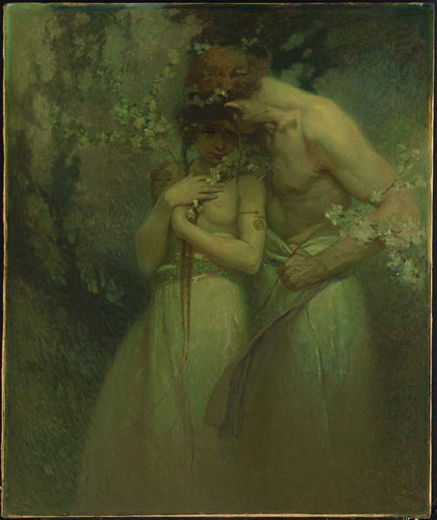 Detail of Spring Night, c.1910 by Alphonse Marie Mucha