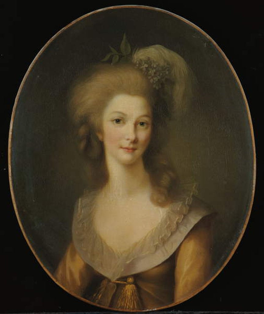 Detail of Portrait de Marie-Thérèse-Louise de Savoie-Carignan, princesse de Lamballe, 1779 by Marie-Victoire Lemoine