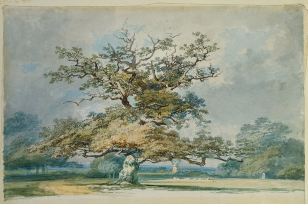 Detail of A Landscape with an Old Oak Tree by Joseph Mallord William Turner
