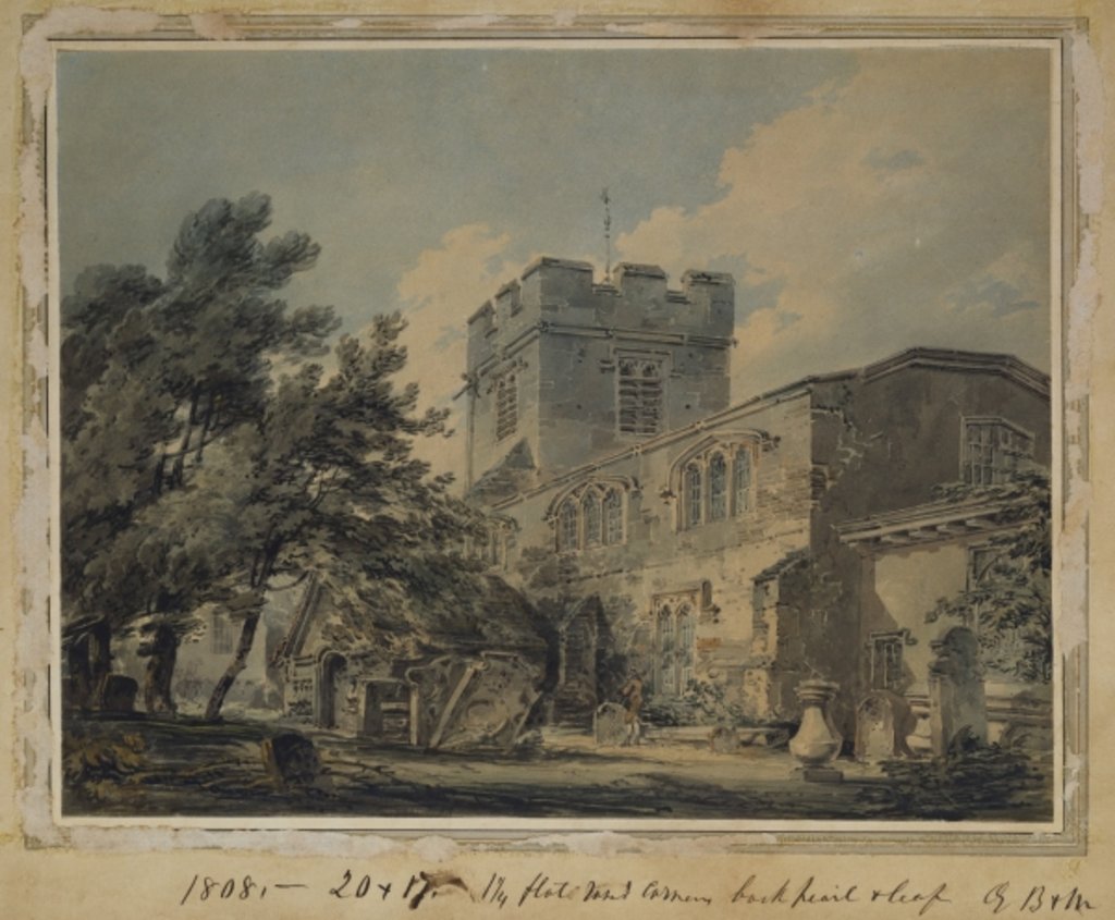 Detail of Finchley Church, 1801 by Joseph Mallord William Turner
