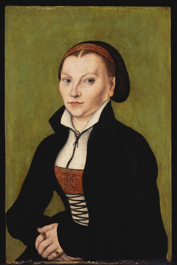 Detail of Portrait of Katharina von Bora by Lucas the Elder Cranach