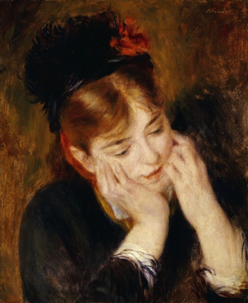 Detail of Contemplation, 1877 by Pierre Auguste Renoir