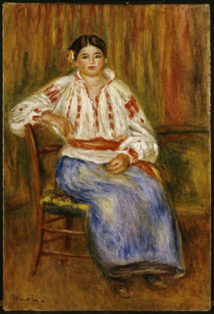 Detail of Young Romanian, 1914 by Pierre Auguste Renoir