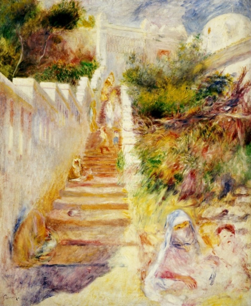 Detail of The Steps, Algiers, c.1882 by Pierre Auguste Renoir