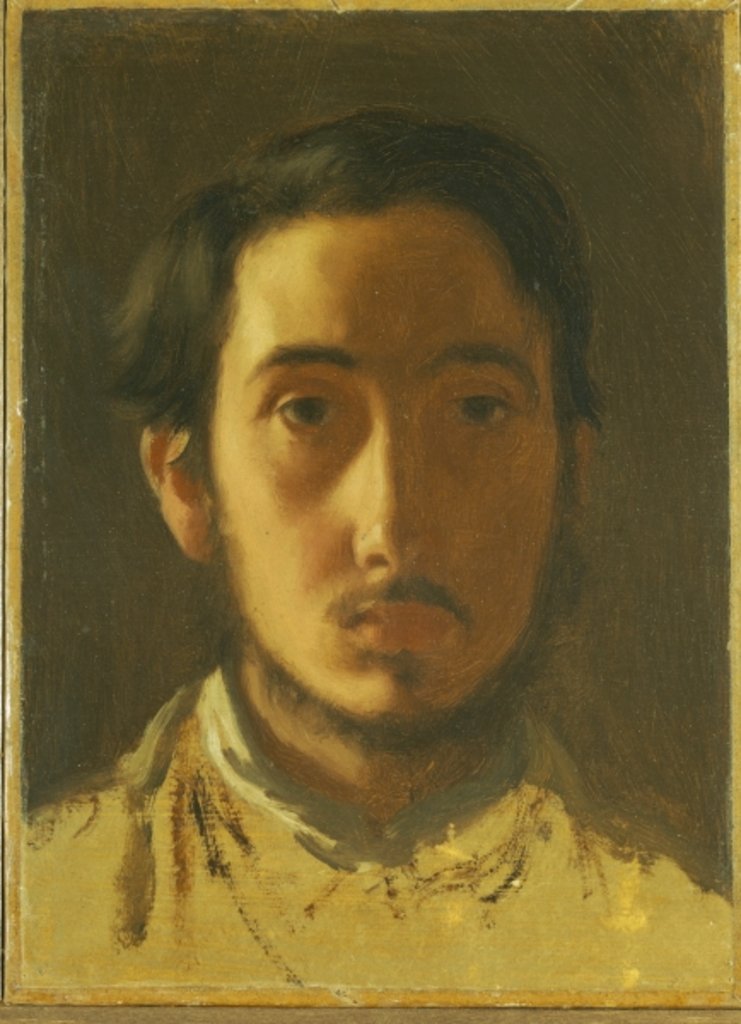 Detail of Self Portrait, c.1857 by Edgar Degas