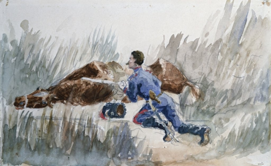 Detail of Cavalry Manoeuvre, c.1881 by Henri de Toulouse-Lautrec