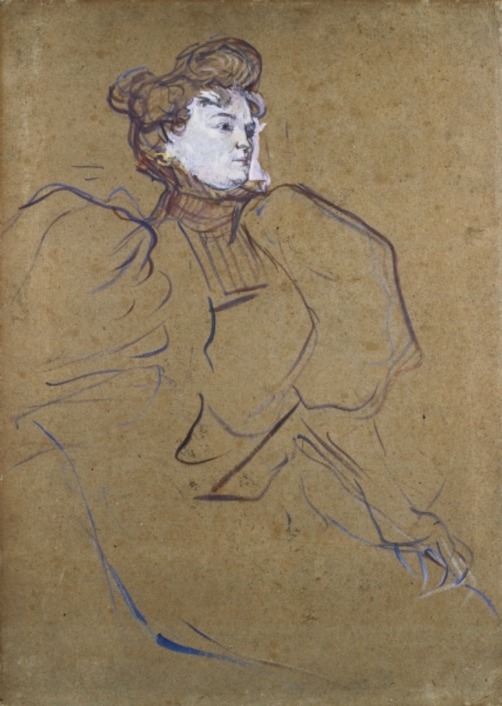 Detail of Misia Natanson, c.1897 by Henri de Toulouse-Lautrec