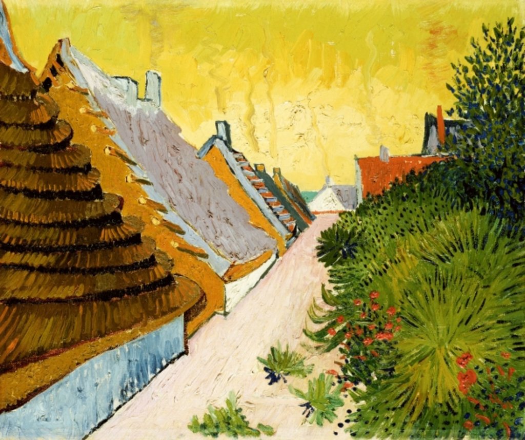 Detail of Farmhouses at Saintes-Maries, June 1888 by Vincent van Gogh
