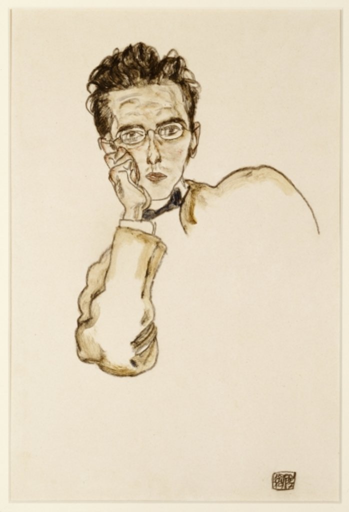 Detail of Portrait of the Art Dealer, Paul Wengraf, 1917 by Egon Schiele
