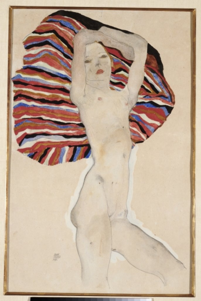 Detail of Act Against Coloured Material, 1911 by Egon Schiele