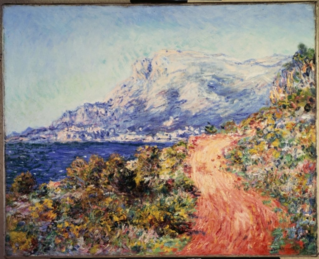 Detail of The Red Road near Menton, 1884 by Claude Monet