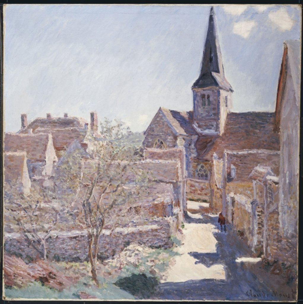 Detail of Bennecourt, 1885 by Claude Monet