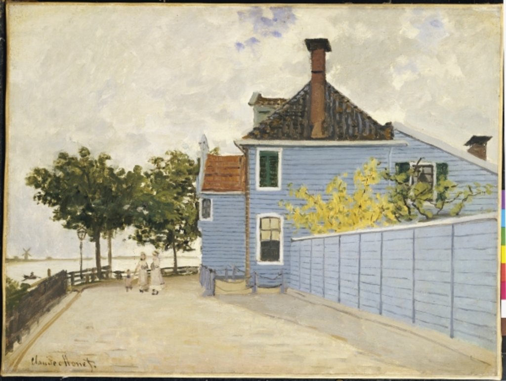 Detail of The Blue House, Zaandam by Claude Monet