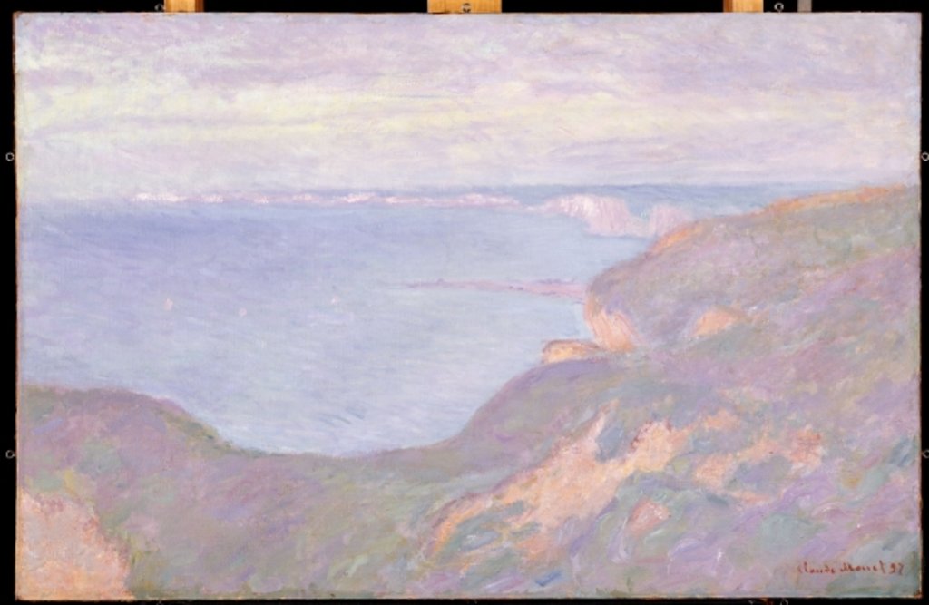 Detail of The Cliffs near Dieppe, 1897 by Claude Monet