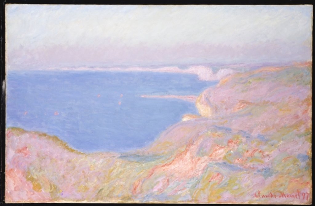 Detail of On the Cliffs near Dieppe, Sunset, 1897 by Claude Monet