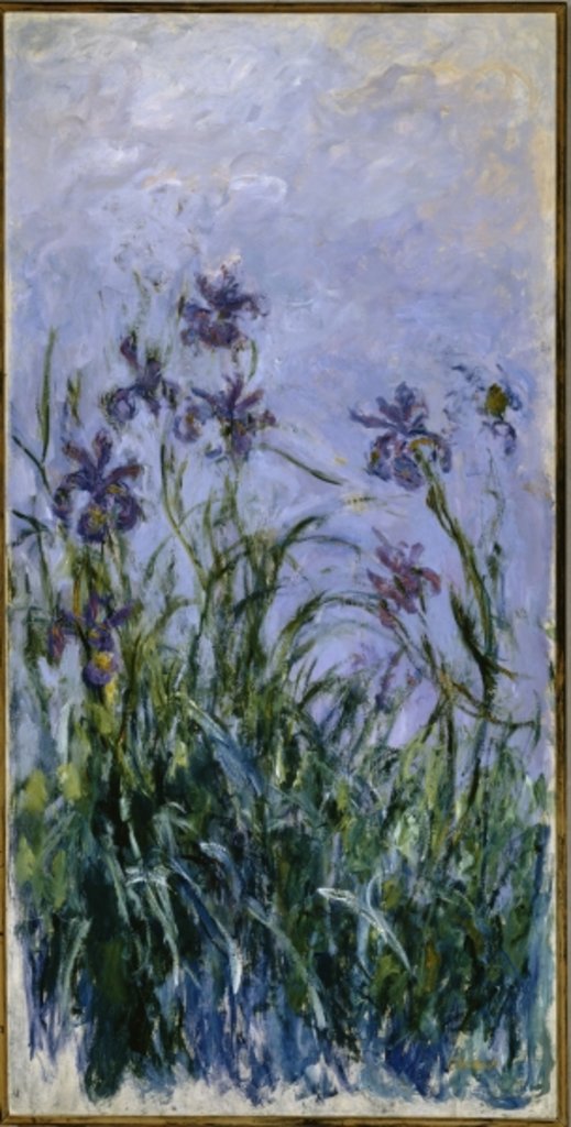 Detail of Purple Irises, 1914-17 by Claude Monet