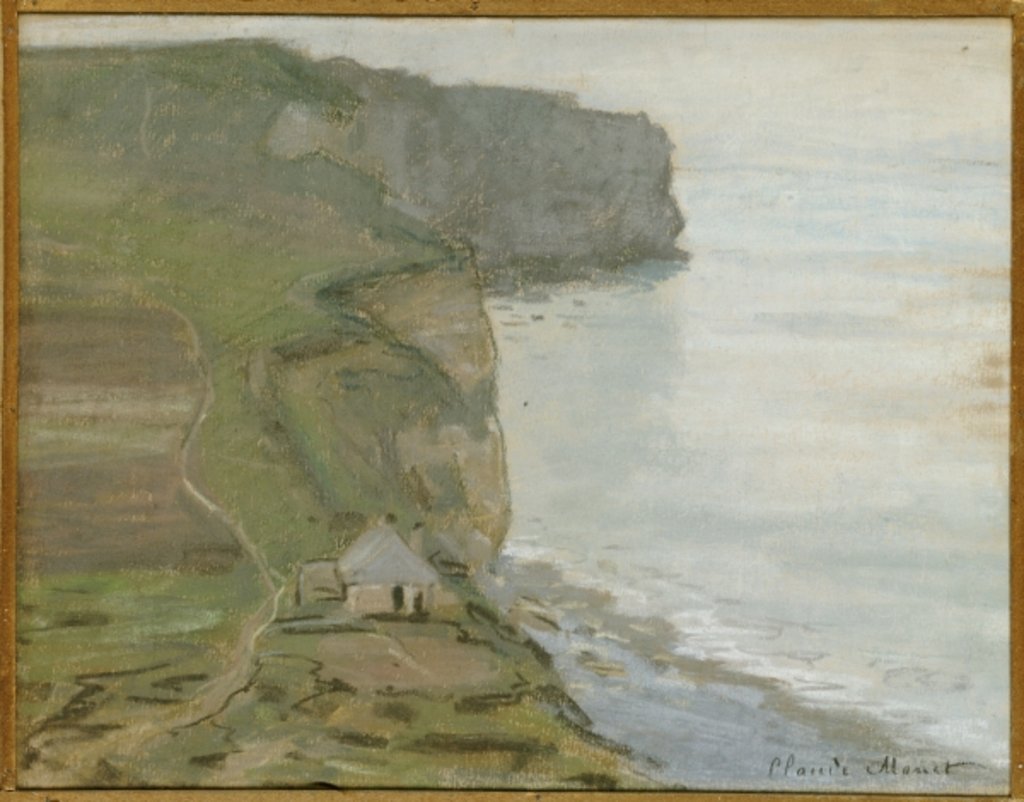 Detail of Cap d'Antifer, Etretat by Claude Monet