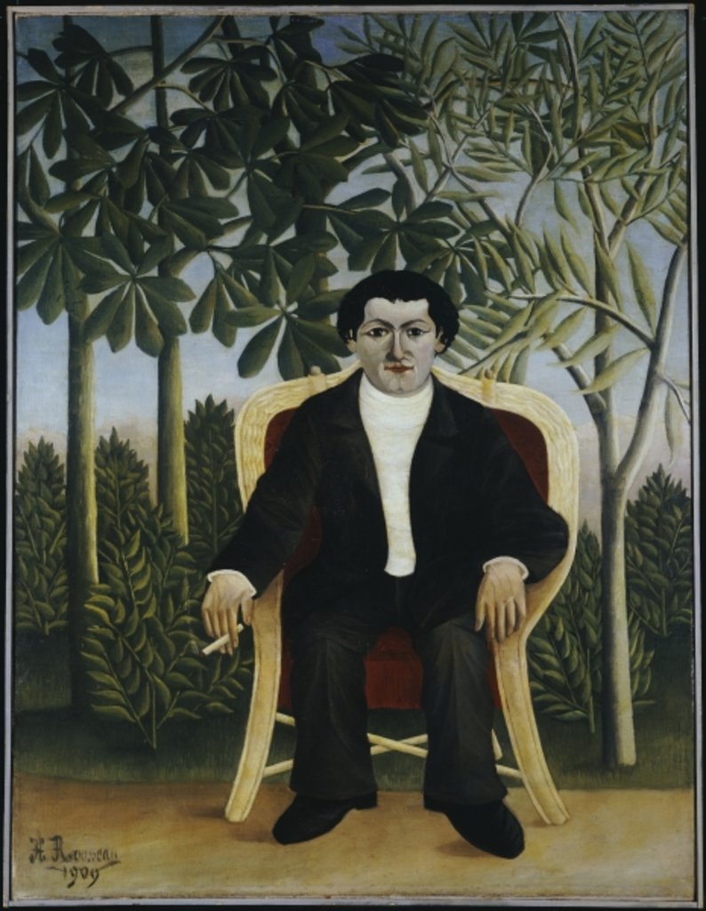 Detail of Portrait of Joseph Brummer, 1909 by Henri J.F. Rousseau