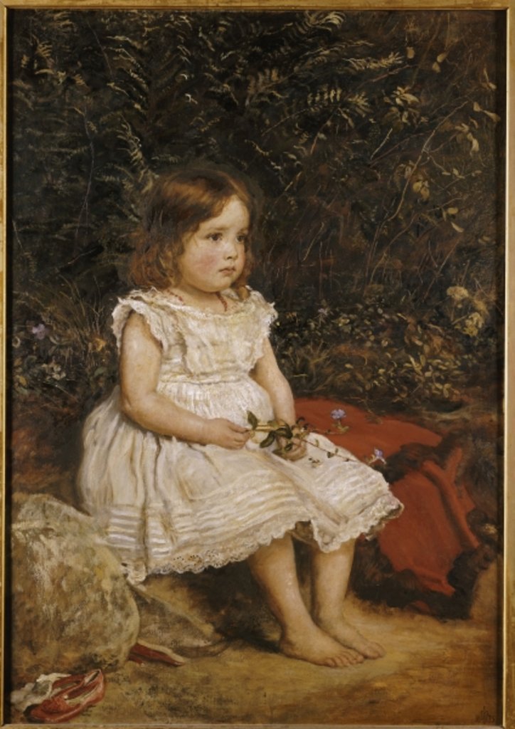 Detail of Portrait of Eveline Lees as a child, 1875 by John Everett Millais