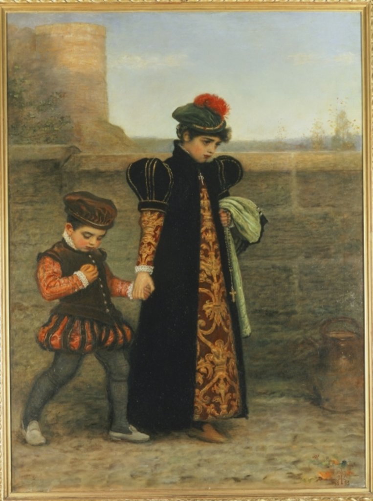 Detail of The Girlhood of St. Theresa by John Everett Millais