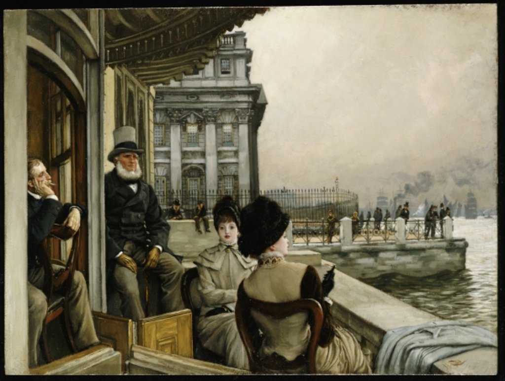 Detail of The Terrace of the Trafalgar Tavern, Greenwich, c.1878 by James Jacques Joseph Tissot