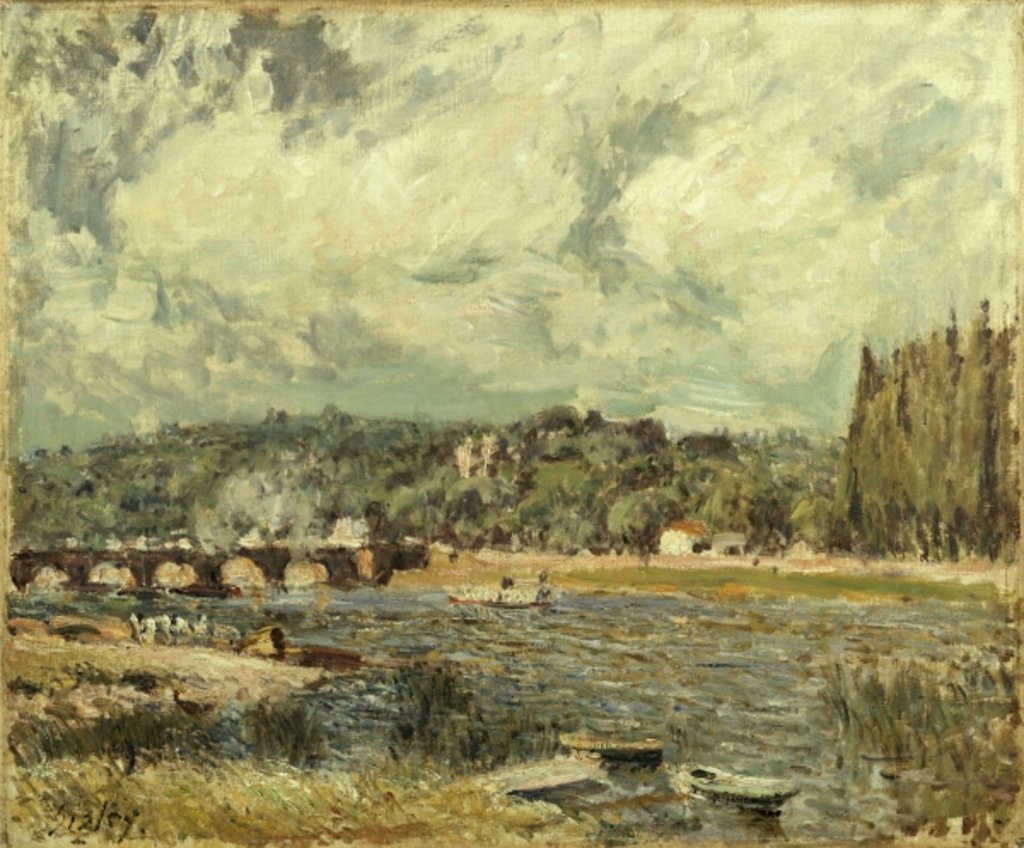 Detail of Le Pont de Sevres, 1877 by Alfred Sisley