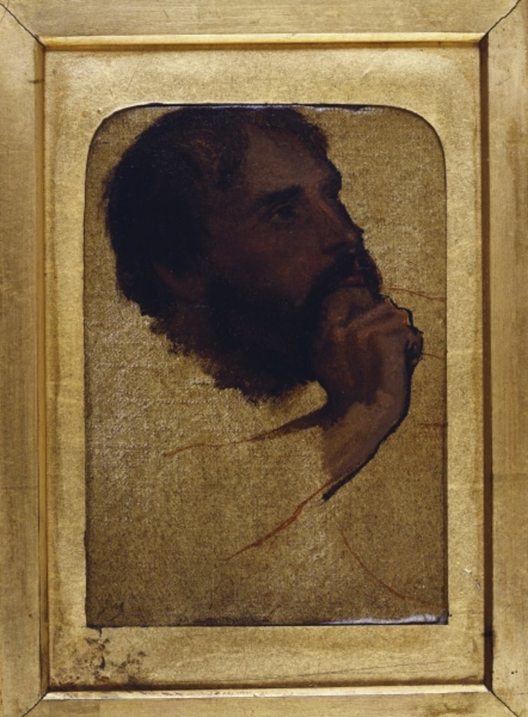 Detail of Study of an old man's head for 'Jesus Among the Doctors' by Jean Auguste Dominique Ingres