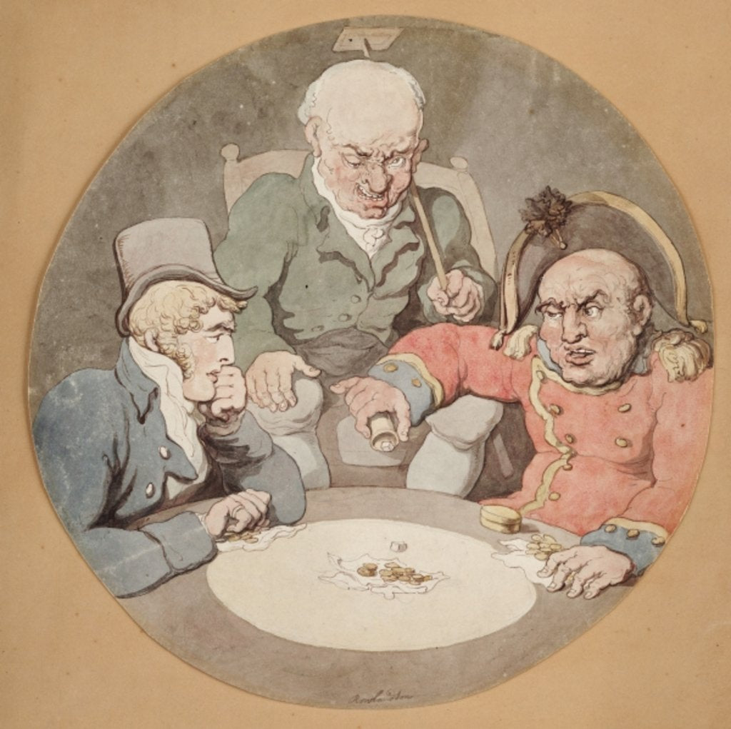 Detail of A Game of Dice by Thomas Rowlandson