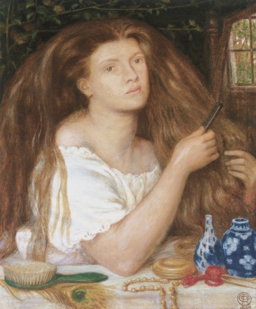 Detail of Golden Tresses, 1865 by Dante Gabriel Charles Rossetti