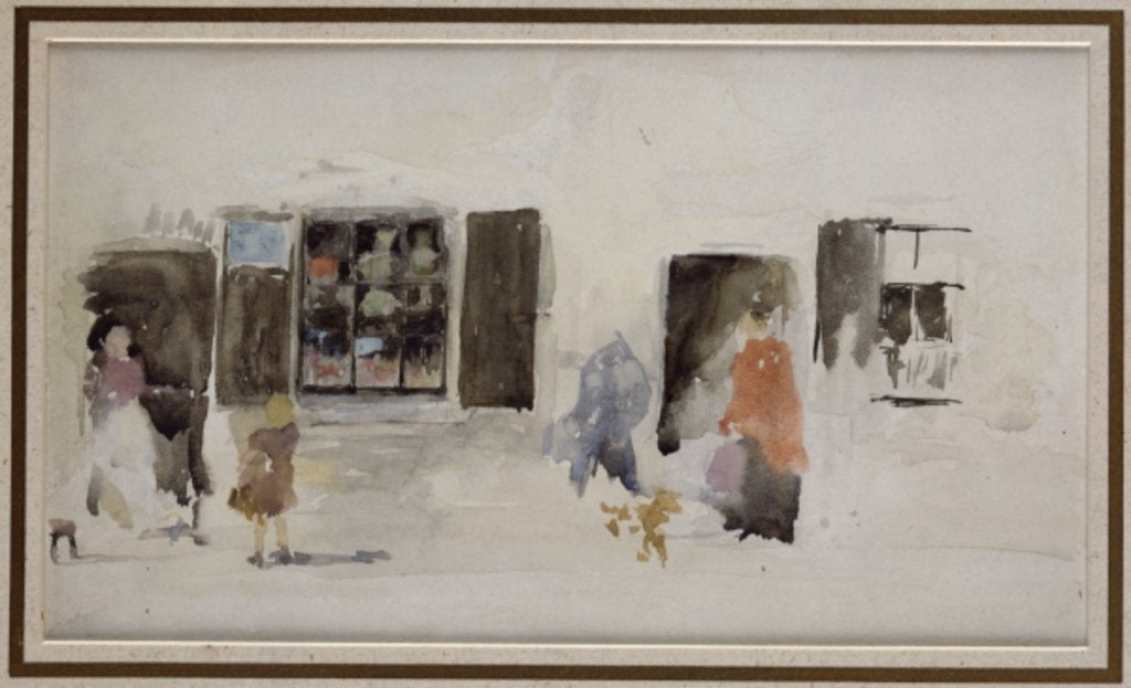 Detail of A Brittany Shop with Shuttered Windows by James Abbott McNeill Whistler