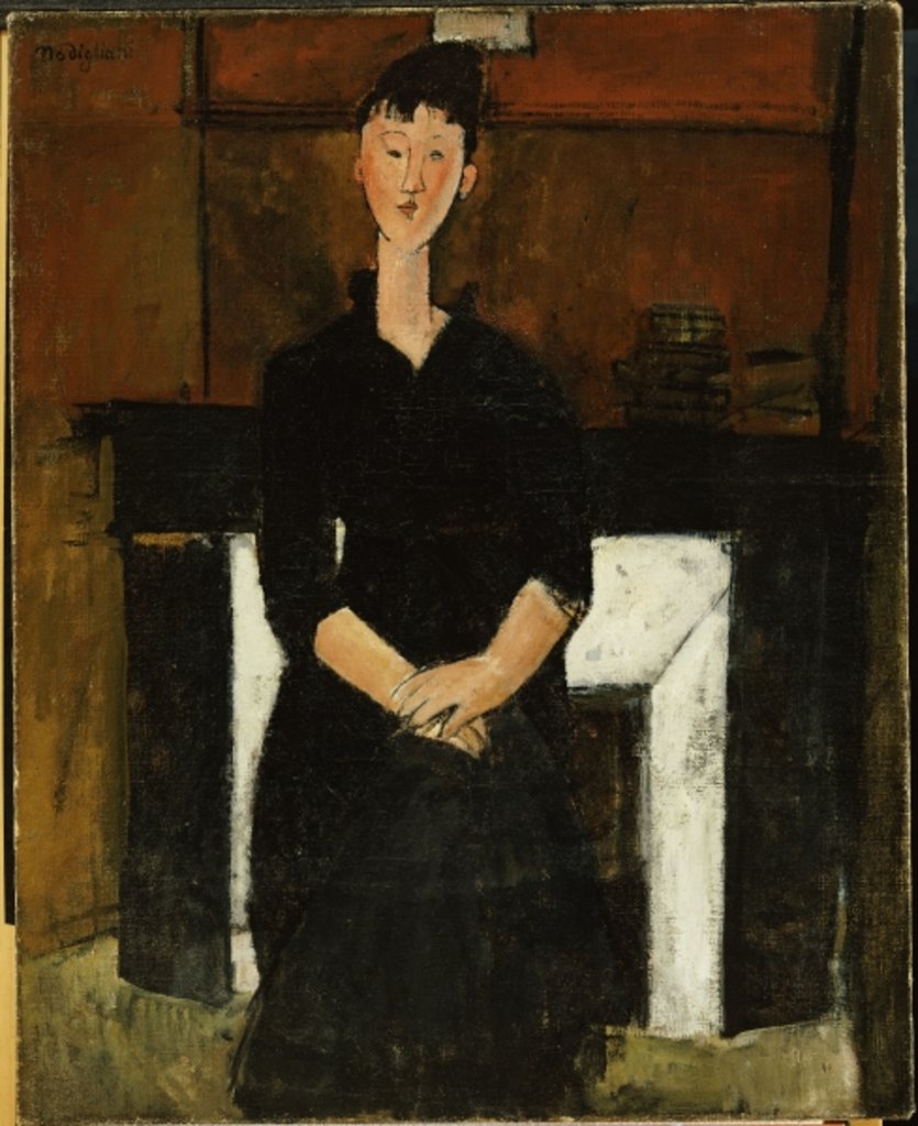 Detail of Woman Seated by a Fireplace, 1915 by Amedeo Modigliani