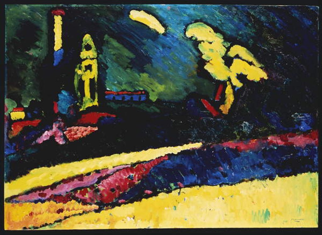 Detail of Murnau, Landscape with Church I, 1909 by Wassily Kandinsky