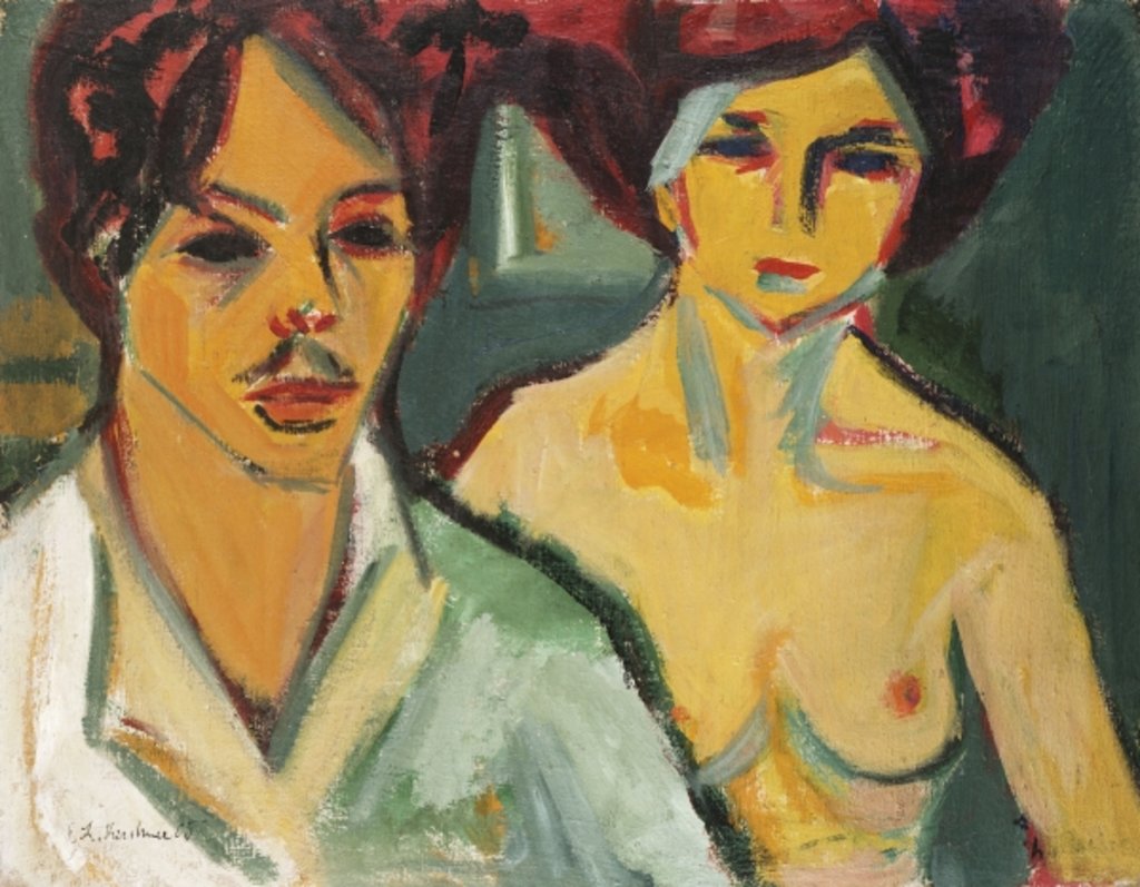 Detail of Self Portrait with Model, 1905 by Ernst Ludwig Kirchner