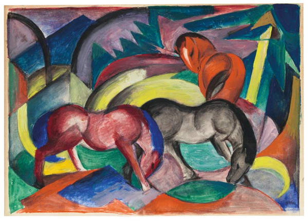 Detail of Three Horses, 1912 by Franz Marc