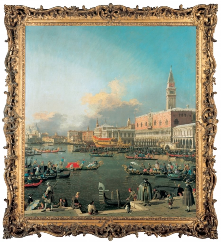 The Bucintoro at the Molo, Venice, on Ascension Day by Canaletto
