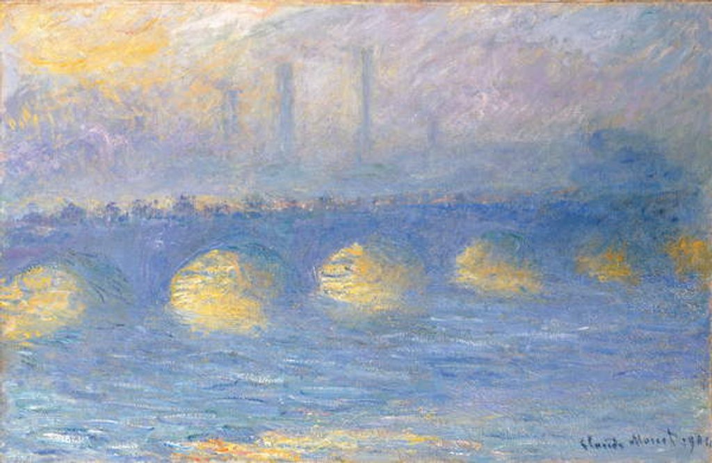 Detail of Waterloo Bridge, temps couvert, 1904 by Claude Monet