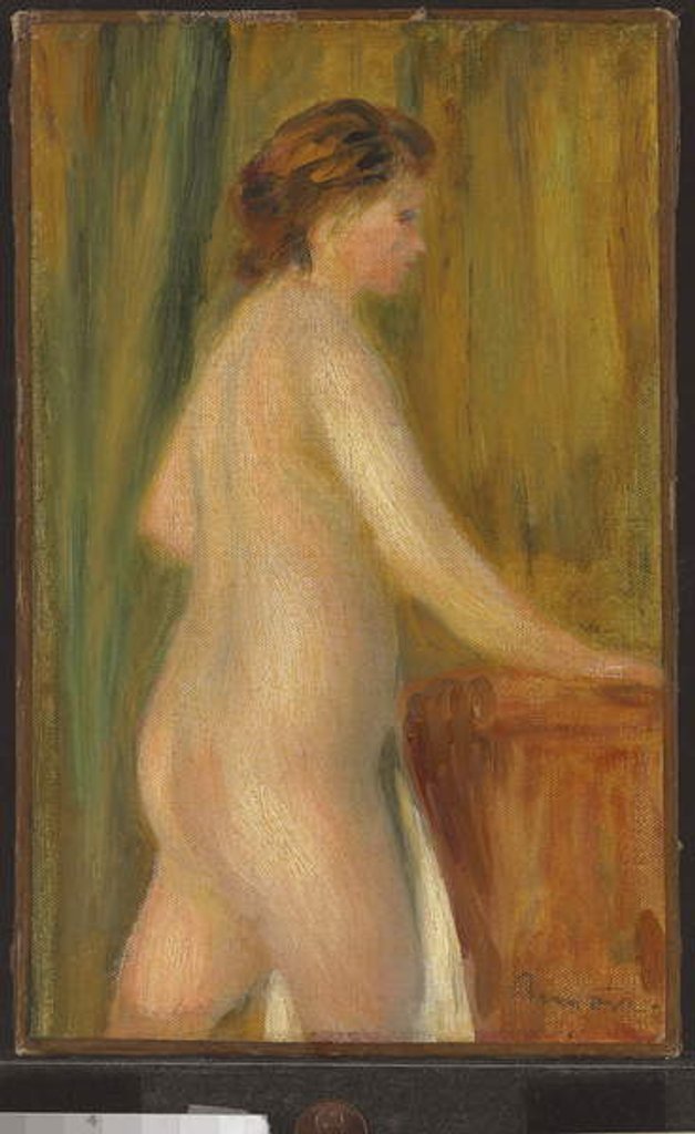 Detail of Nude with bath towel, c.1900 by Pierre Auguste Renoir