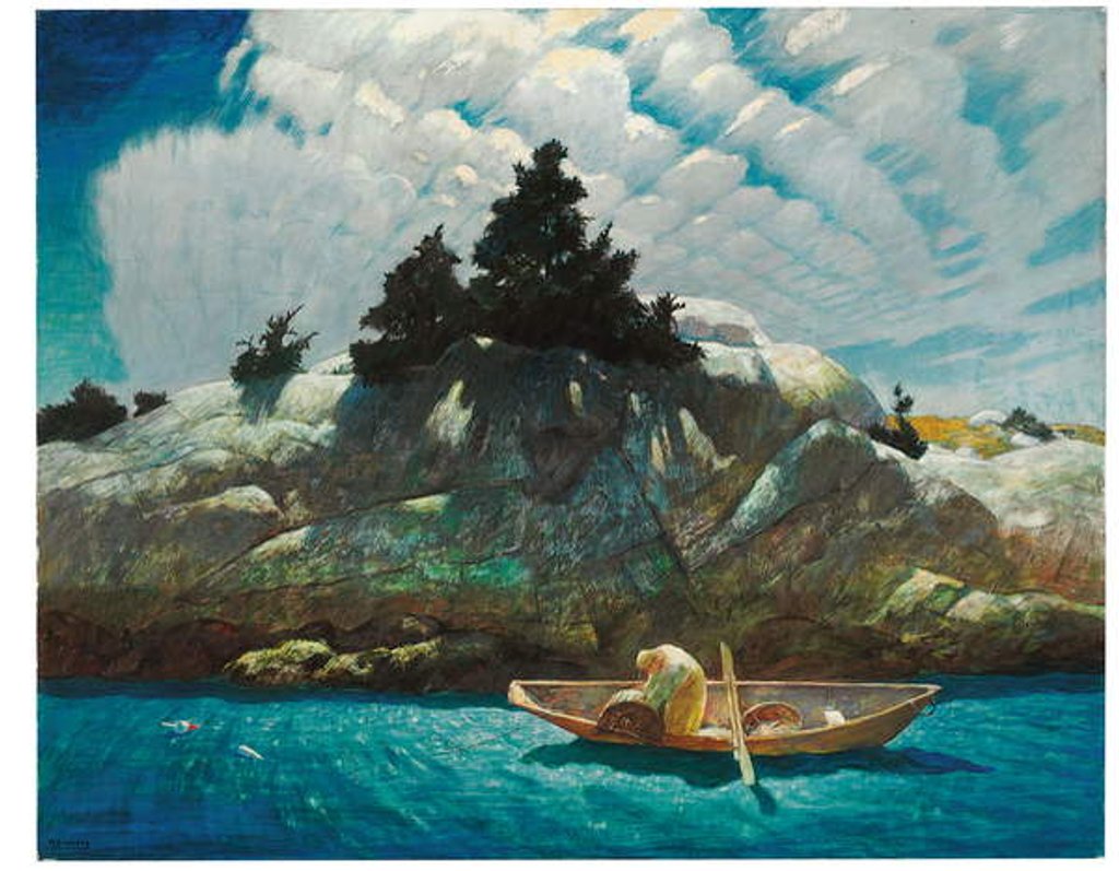 Detail of Black Spruce Ledge, 1939 by Newell Convers Wyeth
