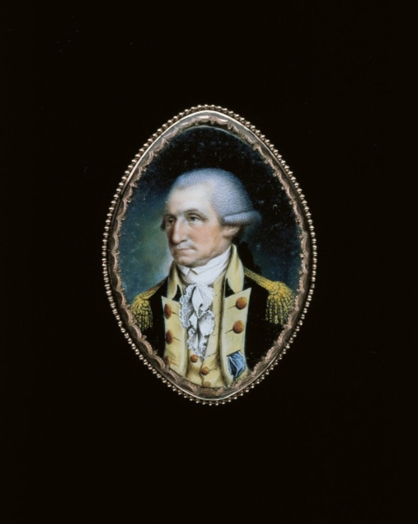 Detail of Portrait of George Washington, 1789 by John Ramage