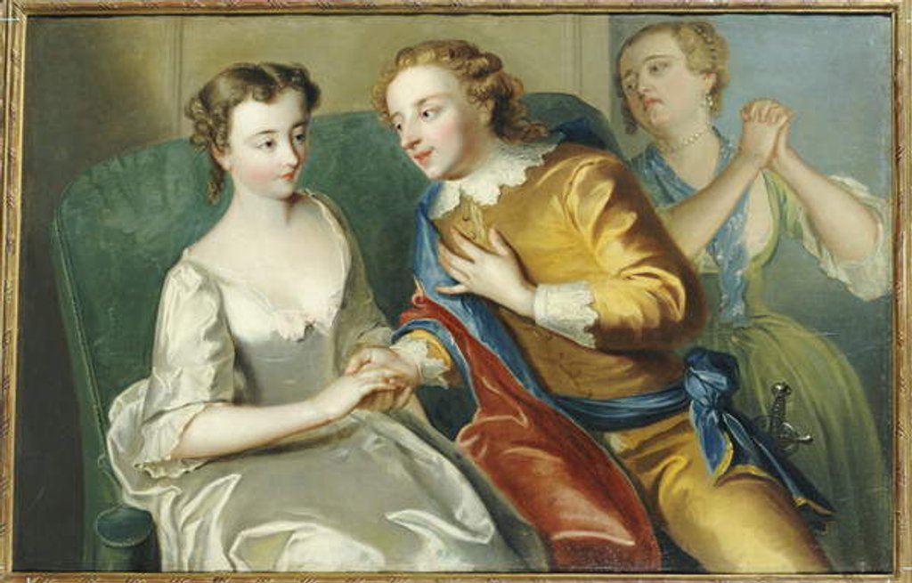 Detail of The Proposal by Philippe Mercier