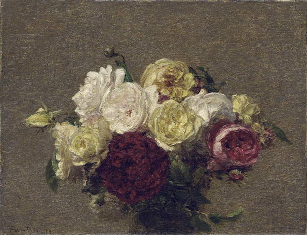 Detail of Bouquet of Roses, 1879 by Ignace Henri Jean Fantin-Latour