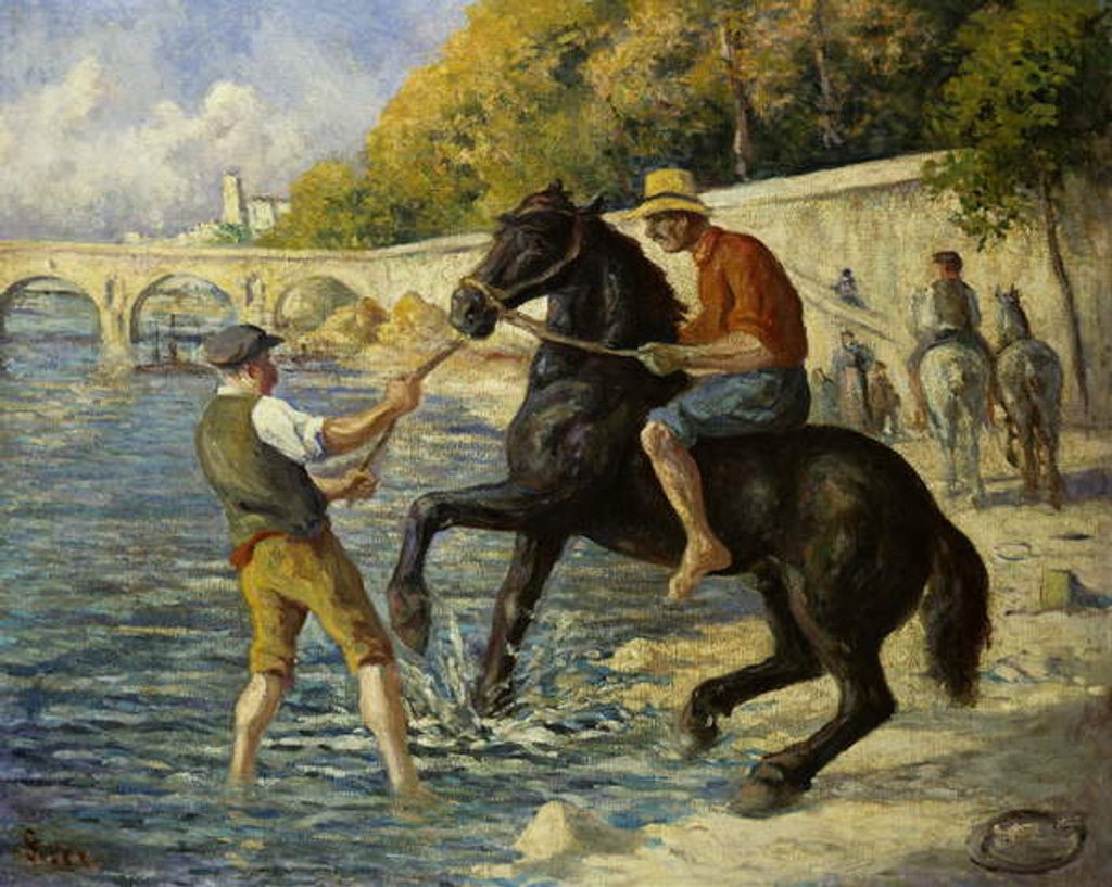 Detail of Bathing Horses in the Seine, 1910 by Maximilien Luce