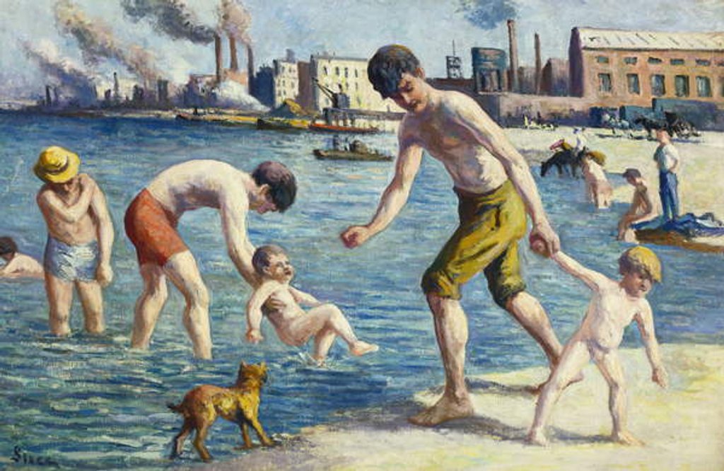Detail of Bathers by Maximilien Luce