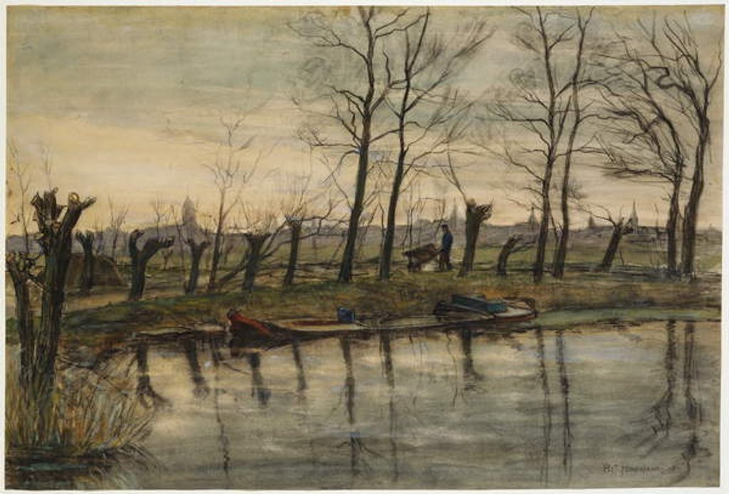 Detail of Farmer Returning to the Fields, c.1900 by Piet Mondrian