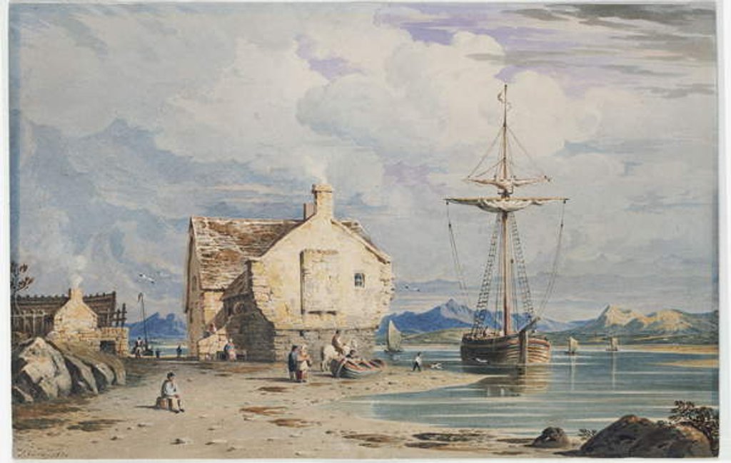 Detail of Tegwin Ferry with Snowdon in the Distance by John Varley