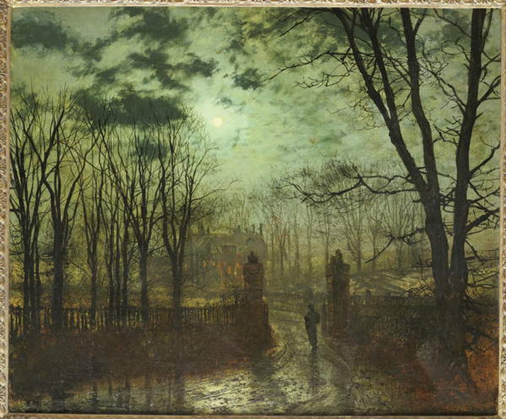Detail of At the Park Gate by John Atkinson Grimshaw