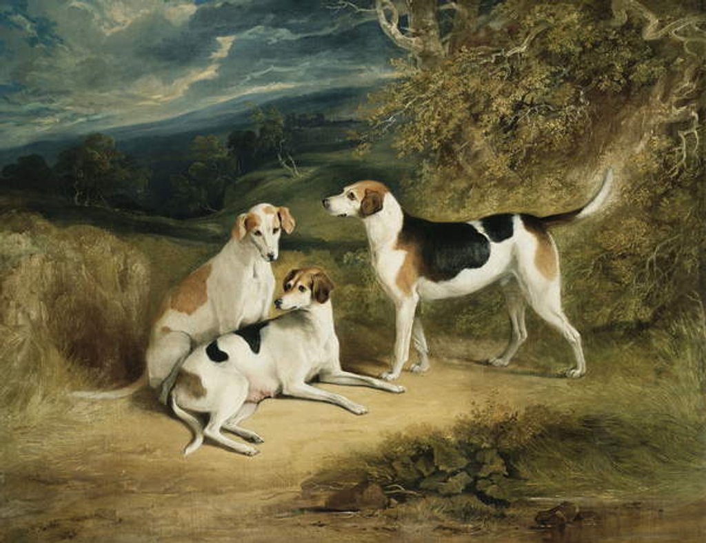 Detail of The Duke of Rutland's Hounds with Belvoir Castle in the Distance, 1828 by Henry Perlee Parker