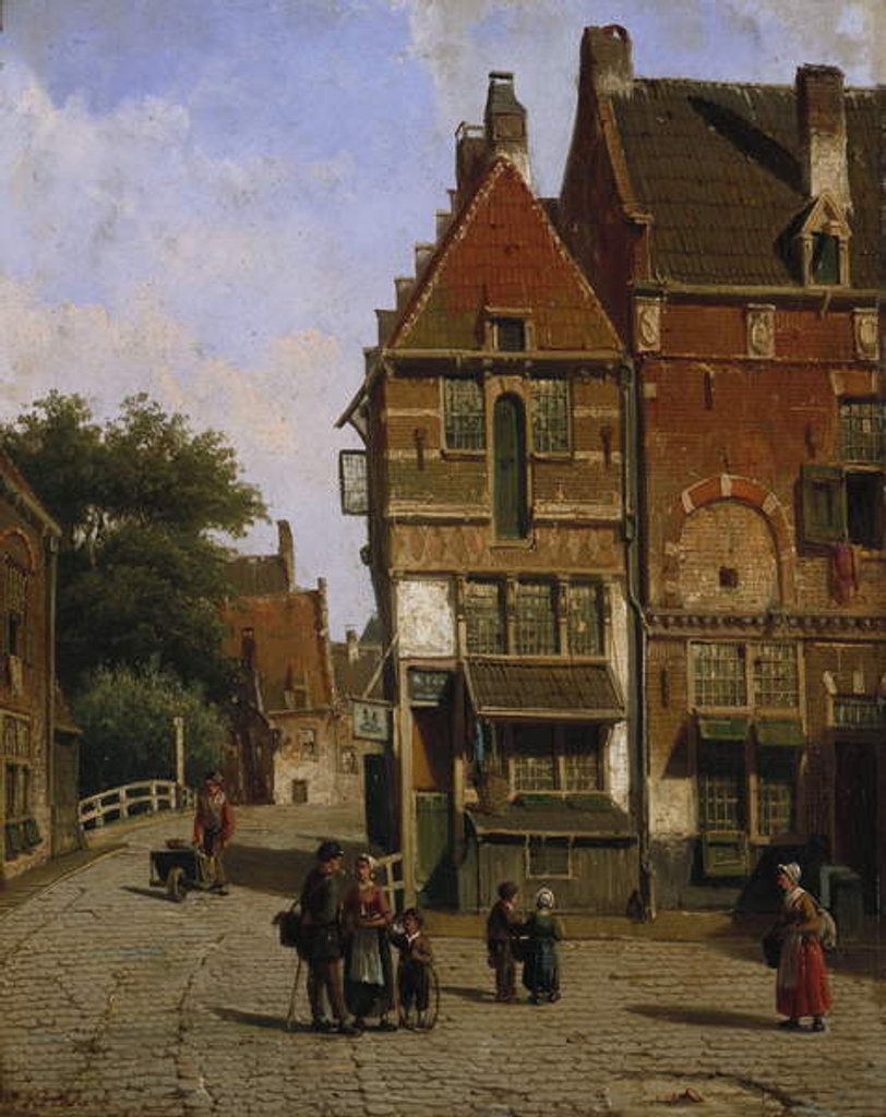 Detail of A Dutch Street Scene by Willem Koekkoek