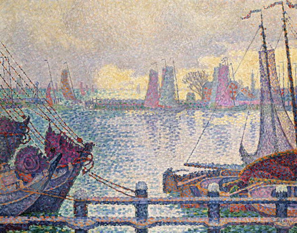 Detail of The Port of Volendam, 1896 by Paul Signac