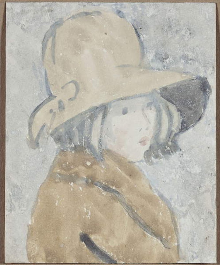Detail of Study of a Little Girl in a Wide Brimmed Hat by Gwen John